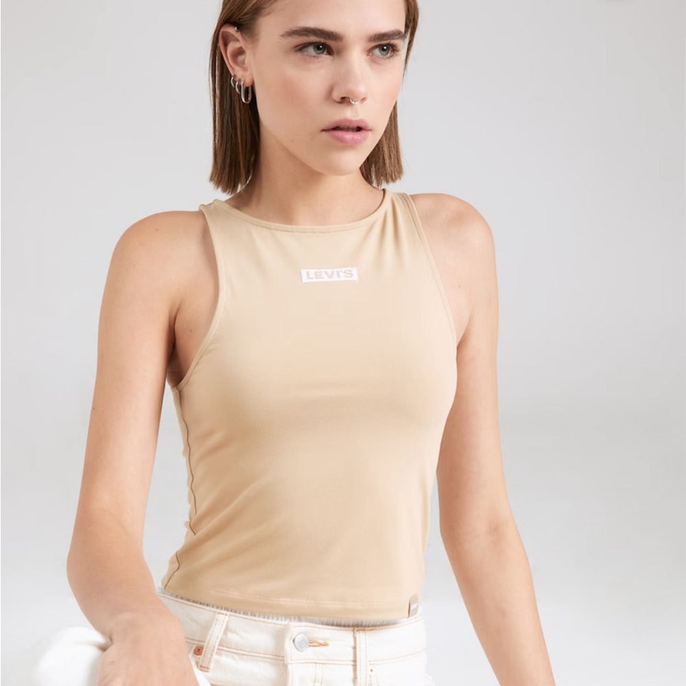 NWT Levi’s graphic Sandoval signature tank top color sand size S